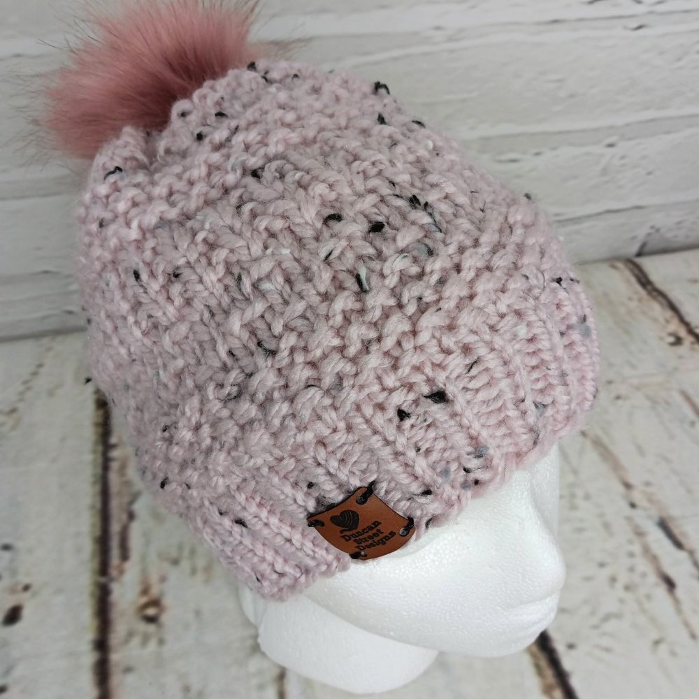 Duncan Street Designs Bulky Fernhill Hand Knit Beanie Hat - Picture 7 of 7